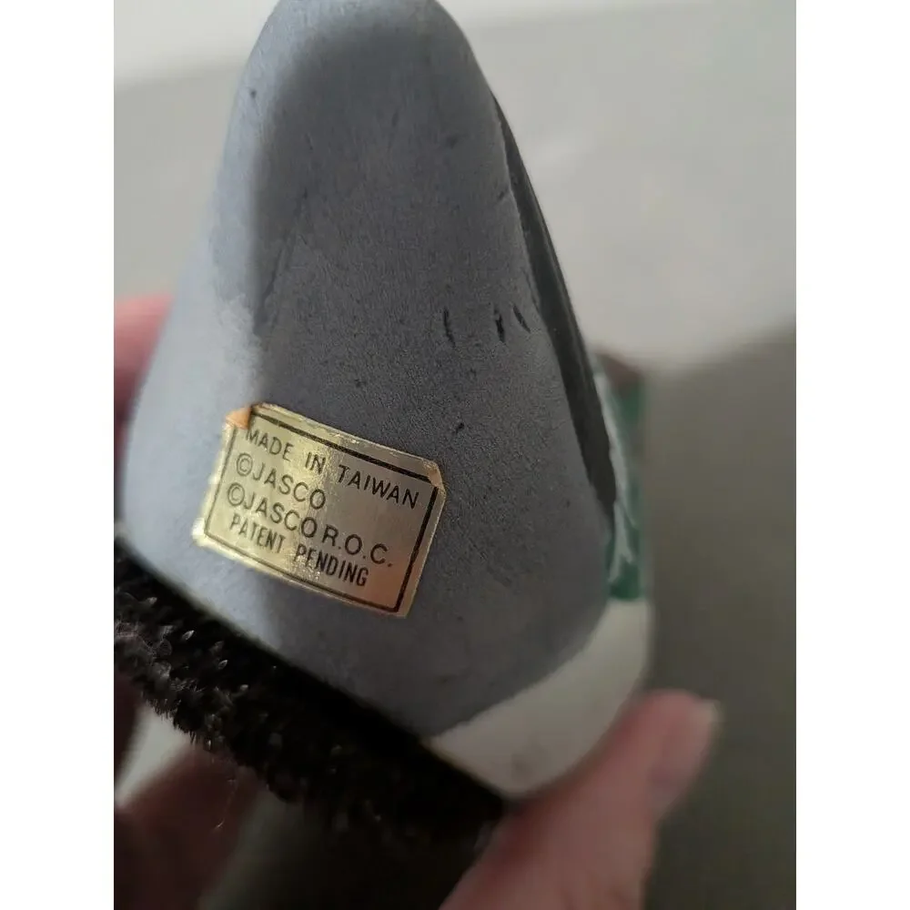 Vintage Jasco Duck Shoe Polisher Brush Set 2 Hand Painted Matte Ceramic Brushes
